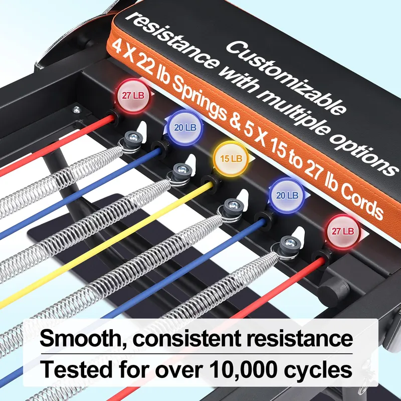 Dpiolrcag Pilates Reformer Foldable Pilates Machine